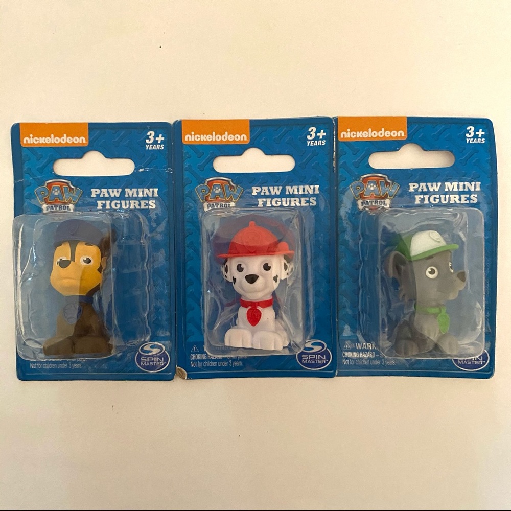 Paw Patrol Mini Figures Set of 3 Chase, Marshall & Rocky